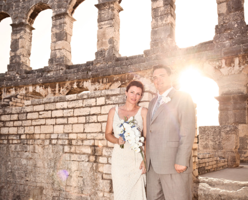 Hochzeits Zeremonie Kroatien, Hochzeitsfeier, Trauung, Pulla, Amphitheater